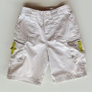 KITESTRINGS Boy's Cargo Pocket Shorts Elastic Waist Light Khaki Cotton Size 4T